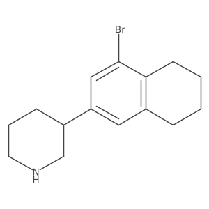 (S)-3-(4-Bromo-5,6,7,8-tetrahydronaphthalen-2-yl)piperidine结构式