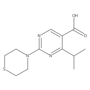 4-Isopropyl-2-thiomorpholin-4-ylpyrimidine-5-carboxylic acid Structure