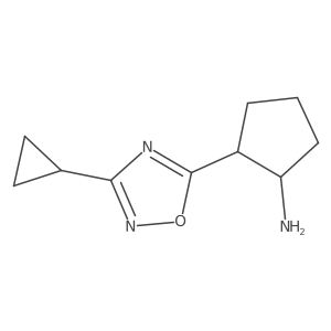 2-(3-Cyclopropyl-1,2,4-oxadiazol-5-yl)cyclopentan-1-amine Structure