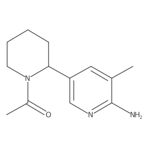 1-[2-(6-amino-5-methyl-3-pyridyl)-1-piperidyl]ethanone结构式