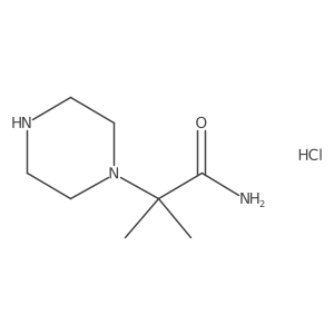 2-Methyl-2-(piperazin-1-yl)propanamide hydrochloride Structure