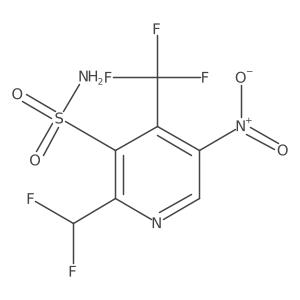 2-(Difluoromethyl)-5-nitro-4-(trifluoromethyl)pyridine-3-sulfonamide Structure