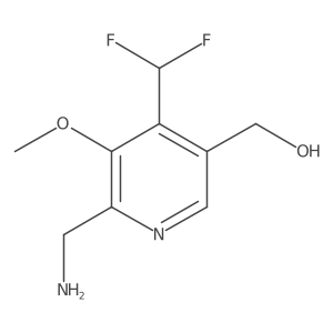 2-(Aminomethyl)-4-(difluoromethyl)-3-methoxypyridine-5-methanol Structure