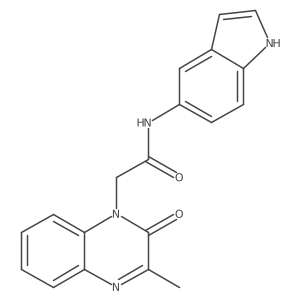 N-(1H-indol-5-yl)-2-(3-methyl-2-oxoquinoxalin-1(2H)-yl)acetamide结构式