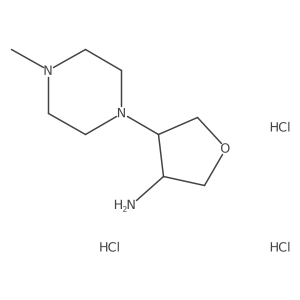 trans-4-(4-Methyl-1-piperazinyl)tetrahydro-3-furanamine trihydrochloride Structure