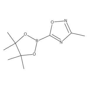 3-Methyl-5-(4,4,5,5-tetramethyl-1,3,2-dioxaborolan-2-yl)-1,2,4-oxadiazole结构式