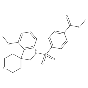 methyl 4-(N-((4-(2-methoxyphenyl)tetrahydro-2H-pyran-4-yl)methyl)sulfamoyl)benzoate结构式