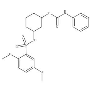 3-(2,5-Dimethoxyphenylsulfonamido)cyclohexyl phenylcarbamate结构式