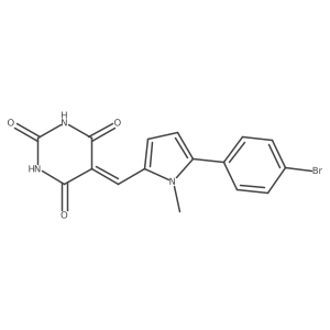 5-((5-(4-bromophenyl)-1-methyl-1H-pyrrol-2-yl)methylene)pyrimidine-2,4,6(1H,3H,5H)-trione Structure
