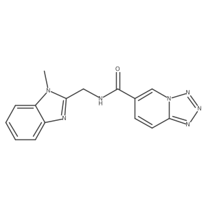 N-[(1-methyl-1H-benzimidazol-2-yl)methyl]tetrazolo[1,5-a]pyridine-6-carboxamide Structure