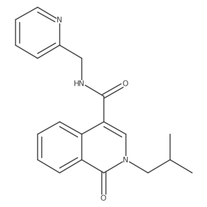 2-isobutyl-1-oxo-N~4~-(2-pyridylmethyl)-1,2-dihydro-4-isoquinolinecarboxamide结构式