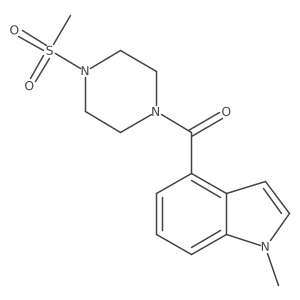 (1-methyl-1H-indol-4-yl)[4-(methylsulfonyl)piperazin-1-yl]methanone结构式