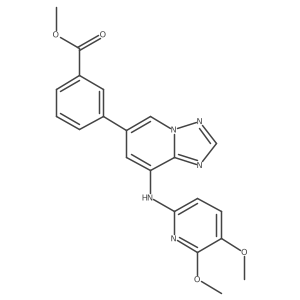 Methyl 3-(8-(5,6-dimethoxypyridin-2-ylamino)-[1,2,4]-triazolo[1,5-a]pyridin-6-yl)benzoate结构式