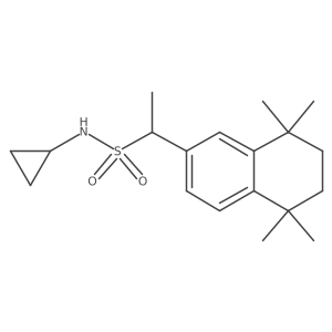 N-cyclopropyl-1-(5,5,8,8-tetramethyl-5,6,7,8-tetrahydronaphthalen-2-yl)ethanesulfonamide结构式
