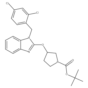 (S)-tert-butyl 3-((1-(2,4-dichlorobenzyl)-1H-benzo[d]imidazol-2-yl)oxy)pyrrolidine-1-carboxylate Structure