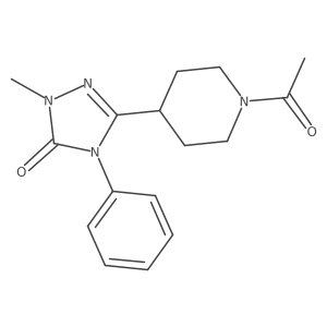 5-(1-acetyl-4-piperidyl)-2-methyl-4-phenyl-1,2,4-triazol-3-one结构式