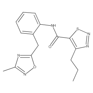 N-(2-((3-methyl-1,2,4-oxadiazol-5-yl)methyl)phenyl)-4-propyl-1,2,3-thiadiazole-5-carboxamide结构式