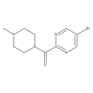 (5-Bromo-2-pyrimidinyl)(4-methyl-1-piperazinyl)methanone结构式