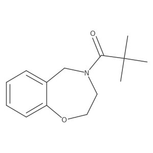 2,2-Dimethyl-1-(2,3,4,5-tetrahydro-1,4-benzoxazepin-4-yl)propan-1-one结构式