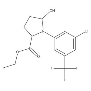 ethyl (2R)-1-[3-chloro-5-(trifluoromethyl)phenyl]-5-hydroxypyrrolidine-2-carboxylate Structure
