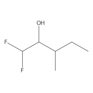1,1-Difluoro-3-methylpentan-2-ol结构式