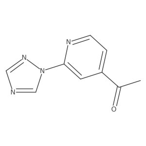 1-[2-(1h-1,2,4-Triazol-1-yl)pyridin-4-yl]ethan-1-one结构式