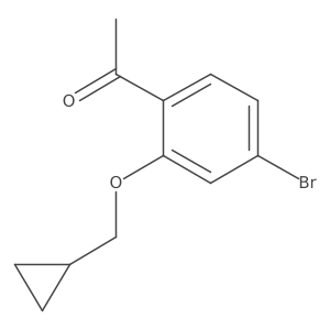 1-(4-Bromo-2-cyclopropylmethoxyphenyl)-ethanone结构式