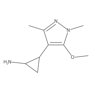 2-(5-Methoxy-1,3-dimethyl-1h-pyrazol-4-yl)cyclopropan-1-amine结构式