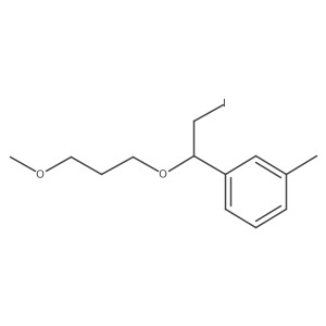 1-[2-Iodo-1-(3-methoxypropoxy)ethyl]-3-methylbenzene结构式