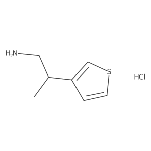 2-Thiophen-3-ylpropan-1-amine;hydrochloride结构式
