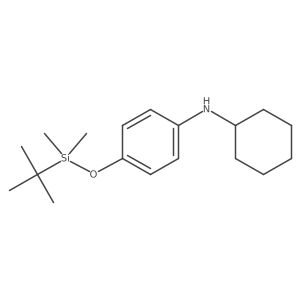 4-((tert-butyldimethylsilyl)oxy)-N-cyclohexylaniline Structure
