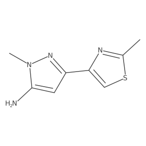 1-Methyl-3-(2-methyl-1,3-thiazol-4-yl)-1H-pyrazol-5-amine结构式