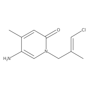 5-Amino-1-(3-chloro-2-methylprop-2-en-1-yl)-4-methyl-1,2-dihydropyridin-2-one结构式