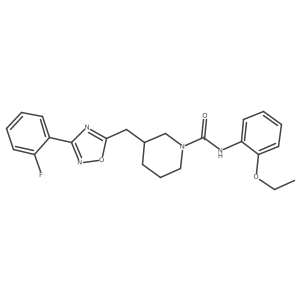 N-(2-ethoxyphenyl)-3-((3-(2-fluorophenyl)-1,2,4-oxadiazol-5-yl)methyl)piperidine-1-carboxamide结构式