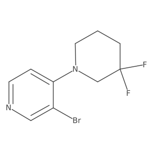3-Bromo-4-(3,3-difluoropiperidin-1-yl)pyridine结构式