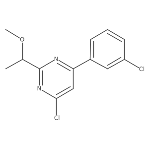 4-Chloro-6-(3-chlorophenyl)-2-(1-methoxyethyl)pyrimidine结构式