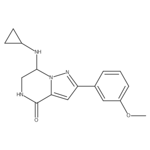 7-(cyclopropylamino)-2-(3-methoxyphenyl)-6,7-dihydropyrazolo[1,5-a]pyrazin-4(5H)-one Structure