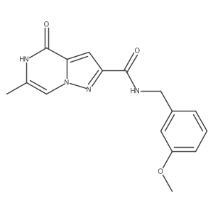 N-(3-methoxybenzyl)-6-methyl-4-oxo-4,5-dihydropyrazolo[1,5-a]pyrazine-2-carboxamide结构式