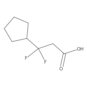 3-Cyclopentyl-3,3-difluoropropanoic acid Structure