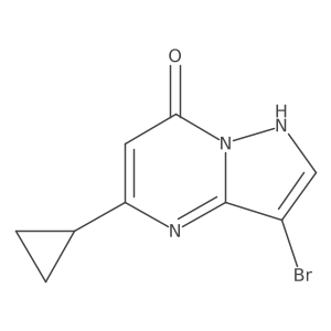 3-bromo-5-cyclopropyl-4H,7H-pyrazolo[1,5-a]pyrimidin-7-one结构式
