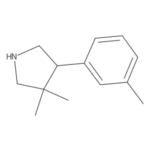 3,3-Dimethyl-4-(m-tolyl)pyrrolidine结构式