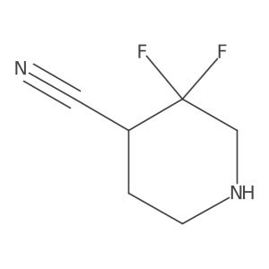 3,3-Difluoropiperidine-4-carbonitrile结构式