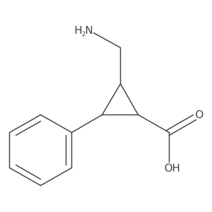 2-(Aminomethyl)-3-phenylcyclopropane-1-carboxylic acid Structure