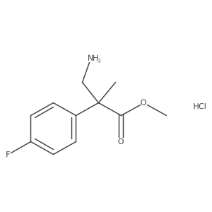 Methyl 3-amino-2-(4-fluorophenyl)-2-methylpropanoate hydrochloride Structure