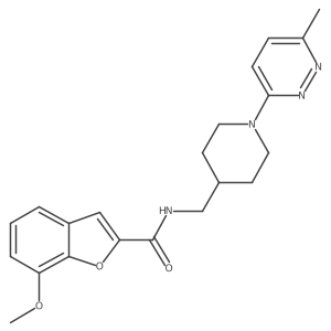7-methoxy-N-((1-(6-methylpyridazin-3-yl)piperidin-4-yl)methyl)benzofuran-2-carboxamide结构式