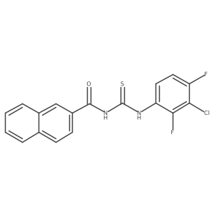 N-((3-chloro-2,4-difluorophenyl)carbamothioyl)-2-naphthamide结构式