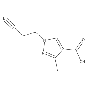 1-(2-Cyanoethyl)-3-methyl-1H-pyrazole-4-carboxylic acid Structure