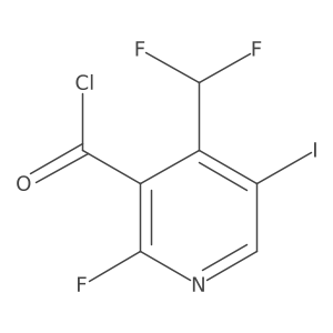 4-(Difluoromethyl)-2-fluoro-5-iodonicotinoyl chloride Structure