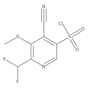4-Cyano-2-(difluoromethyl)-3-methoxypyridine-5-sulfonyl chloride结构式