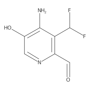 4-amino-3-(difluoromethyl)-5-hydroxy-pyridine-2-carbaldehyde结构式